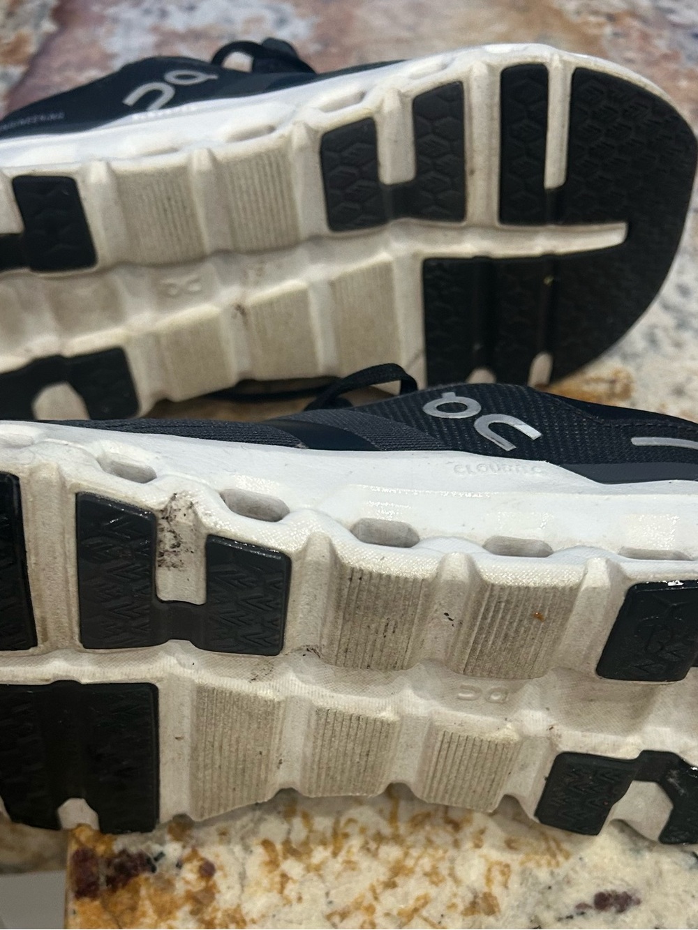 On Running Men's Black and White Cloud Sneakers - Picture 7 of 7